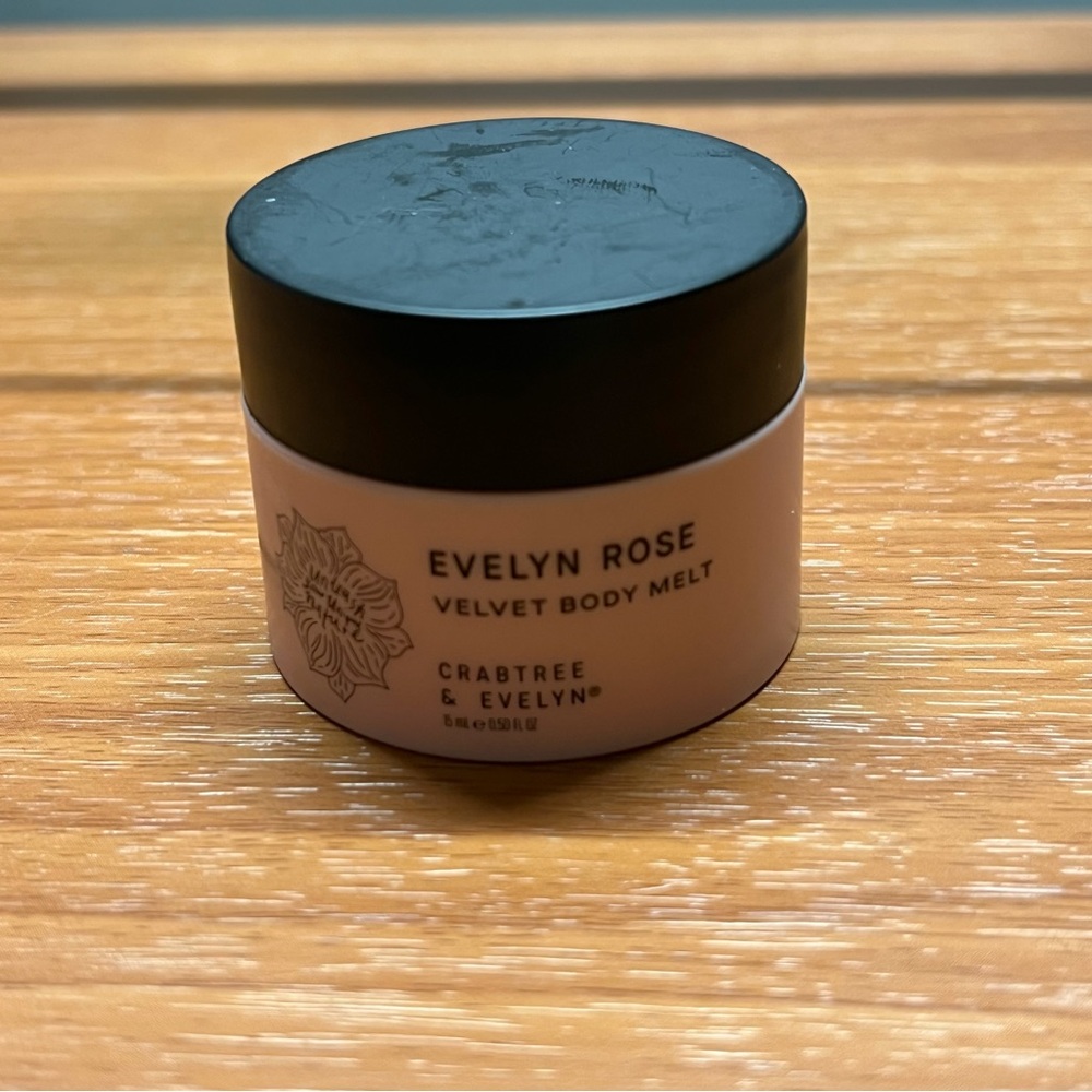 Crabtree & Evelyn Rose Velvet Body Melt - Black and Pink